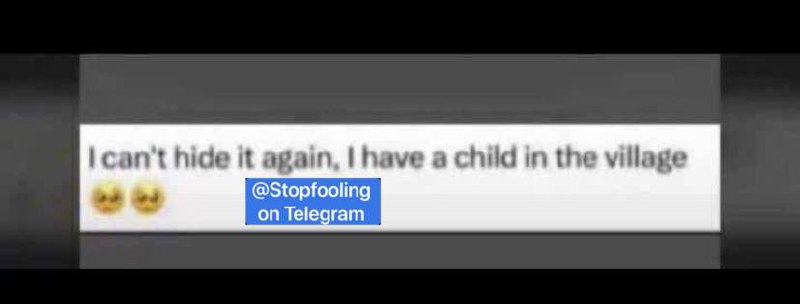 a facebook message with the capt that reads, i can t get the child in the village 